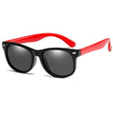 YouthFlex Polarized Sunglasses for Kids-Flexible Silicone Frame-UV400 Protection-Fashionable Shades-Eyewear for Boys and Girls  ourlum.com black red  