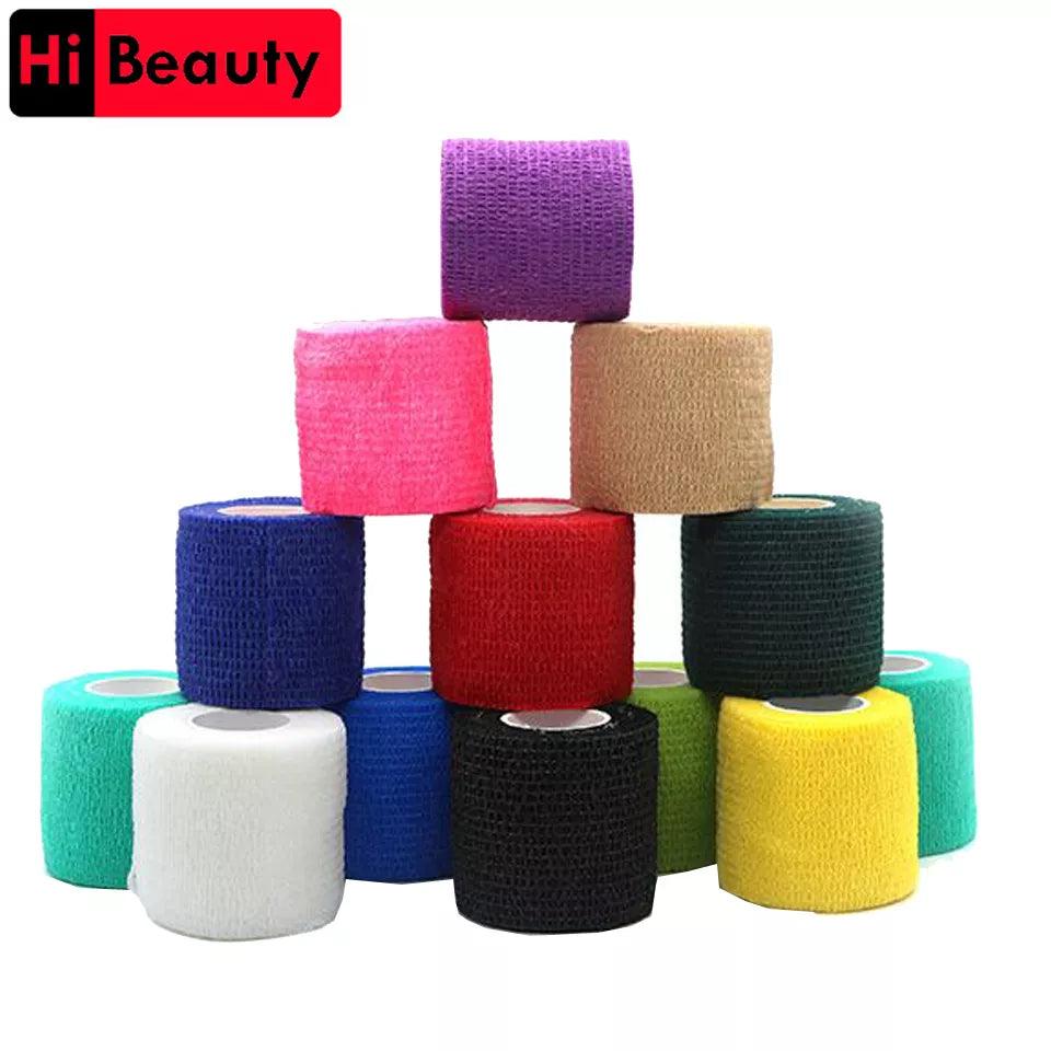 1pc Disposable Self-adhesive Flex Elastic Bandage Tape For Tattoo Handle Grip Tube Wrap Elbow Stick Medical Accessories 5*450cm  ourlum.com   