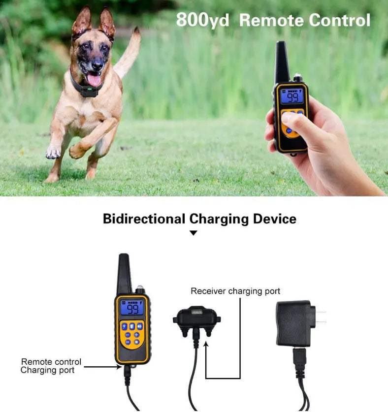 Electric Dog Training Collar with Remote Control - Rechargeable Anti Bark Device  ourlum.com   