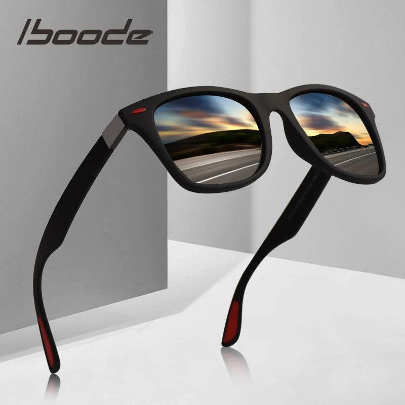 Stylish iboode Polarized Sunglasses for Men and Women - UV400 Protection, Retro Square Design for Ultimate Sun Protection