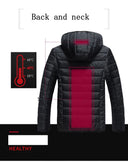 Men Winter Warm USB Heating Jackets Smart Thermostat Waterproof