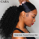 Natural Afro Kinky Curly Human Hair Drawstring Ponytail Extension    ourlum.com   