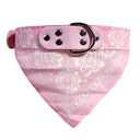 Pet Neckerchief Collar with Cute Print Scarf - Small Dog & Cat Accessories  ourlum.com Pink S 