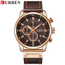 CURREN Chronograph Quartz Watch: Stylish Military Sports Timepiece  ourlum.com rose coffee CHINA 