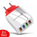 Multi-Device USB Charger with Quick Charge 3.0 for iPhone, Samsung, , Tablets - Fast Charging Solution  ourlum.com EU Red  