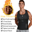 Mens Waist Trainer Vest Slimming Body Shaper Workout Tank