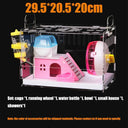 Acrylic Hamster Cage with Villa and Pipes: Spacious and Fun Living for Small Pets  ourlum.com 4 1 Set 