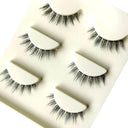 NEW 3D Mink Lashes Natural short Full Strip Lashes Transparent terrier Short Mink Lashes Style False Eyelashes  ourlum.com 3pairs C05  