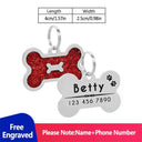 Engraved Personalized Pet ID Tags: Customizable Dog Collar Name Tag  ourlum red dog tag 2  