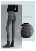 Thermal Winter Thick Fleece High-Waist Warm Skinny Jeans