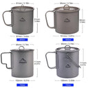 Titanium Camping Mug - Lightweight Outdoor Travel Cup