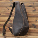 Stylish Vintage Men Women Leather Business Backpack Bag