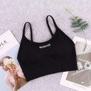 Ultimate Comfort Cotton Sports Bra for Women - Stylish Crop Top for Gym and Everyday Wear  Our Lum black Free Size 