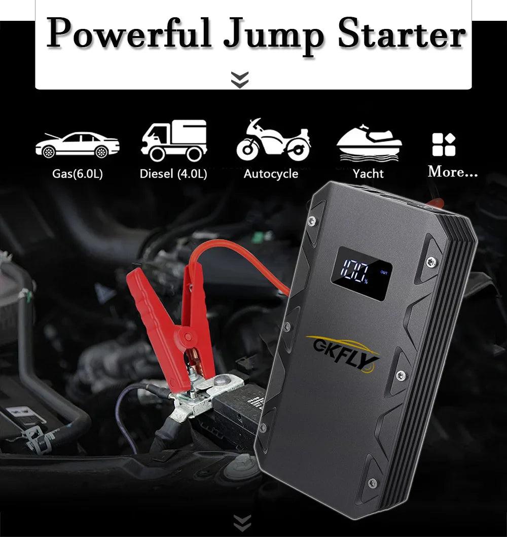 GKFLY 1500A/2000A/3000A Car Jump Starter Starting Device Power Bank Starter Cable Car Battery Booster for Petrol Diesel Jumper  ourlum.com   