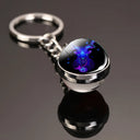 Creative 12 Constellation Key Ring Time Stone Keychain