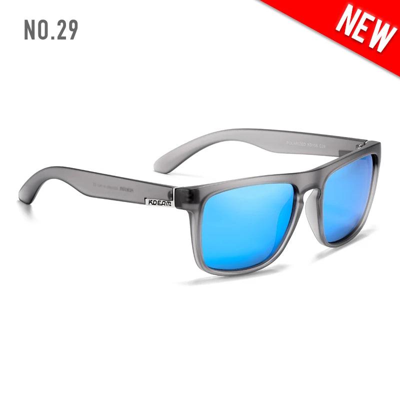 KDEAM Polarized Sunglasses for Men - Classic Fashion Square Frame with UV Protection and Eco-Friendly Accessories