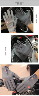 Men's Cycling Gloves Winter Touchscreen Warm Waterproof Non-Slip