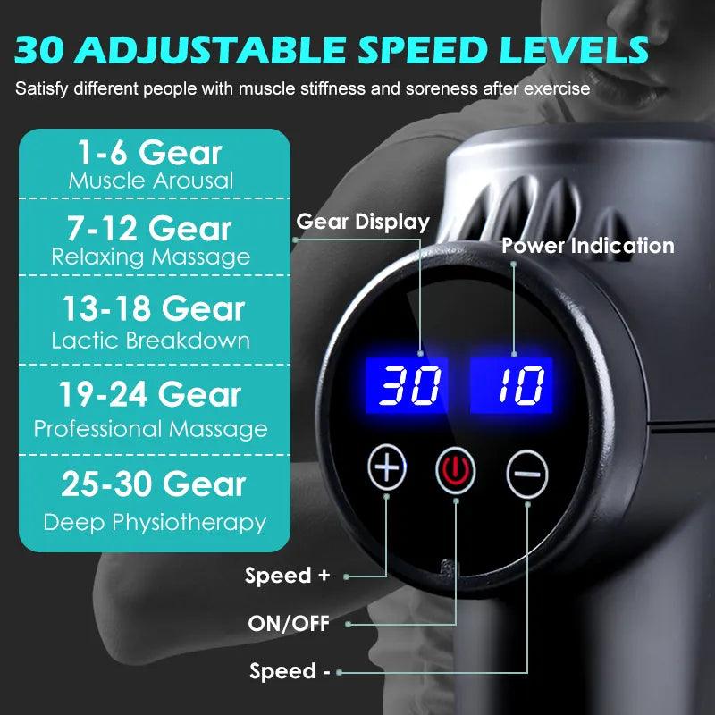 High frequency Massage Gun Muscle Relax Body Relaxation Electric Massager with Portable Bag Therapy Gun for fitness  ourlum.com   