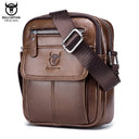 Bullcaptain Casual Men's Shoulder Bags High-Quality Leather