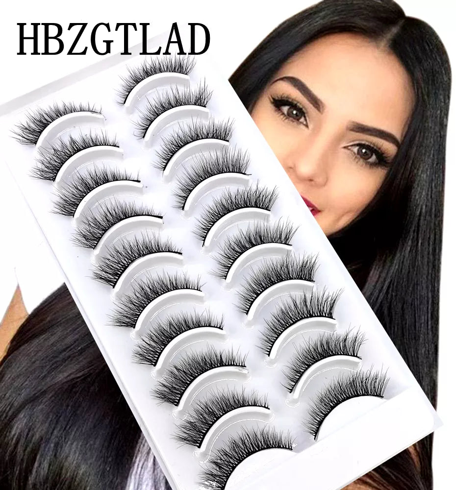 Ultimate 3D Mink Eyelashes Set: 10 Premium Quality Pairs for Natural Long Glamour