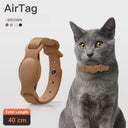 Leather Dog Cat Collar for Apple AirTag Tracker - Pet Anti-lost Accessory  ourlum.com AC38-brown-S  