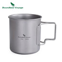 Lightweight Titanium Camping Mug with Lid for Coffee Travel