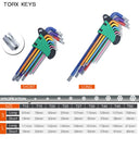 Allen Key Set L Wrench Kit 9PCS Long Arm Hex Key Set