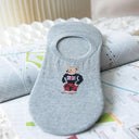 Charming Cartoon Bear Socks - Trendy Comfort for Men