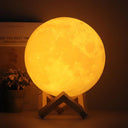 3D Moon Lamp Printed Night Light Remote Control/Touch LED Lunar Moonlight Globe Ball with Wood Stand Base for Kids Bedroom  ourlum.com   