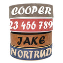 Personalized Leather Dog Collar: Free Print Name - Wide Padded Pet ID for Medium Large Dogs  ourlum.com   