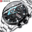 CURREN Stainless Steel Chronograph Watches: Modern Style for Men  ourlum.com   