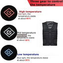 11 Area Heating Vest Men Women Casual V-neck USB Heated Jacket