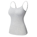 Adjustable Cotton Cami with Shelf Bra Women's Tank Top