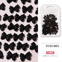 50pcs/Bag Black And White Nail Art Bowknot Resin 3D Nail Jewelry Three-Dimensional Ribbon Polishing Jewelry DIY Nail Art Design  ourlum.com 07 50pcs  