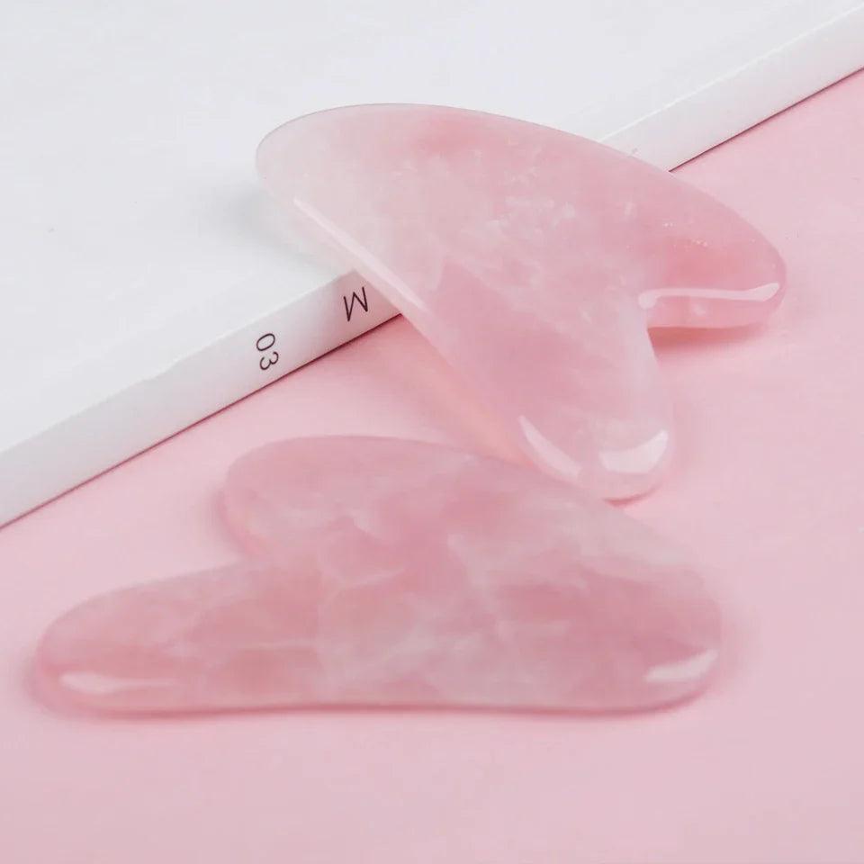 Natural Jade Stone Gua Sha Massage Board Rose Quartz Guasha Plate Jade Face Massager Scrapers Tools For Face Neck Back Body  ourlum.com   