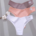 Brazilian Cotton Panties Set V Waist G-String Lingerie Set