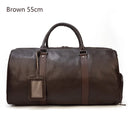 Natural Cowskin Travel Bags Waterproof Men's Leather Bag 55cm