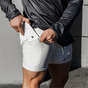 2025 Summer Running Shorts Men 2 in 1 Quick Dry Gym Shorts