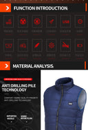 9 Areas Heated Vest Jacket USB Men Winter Hunting Jacket