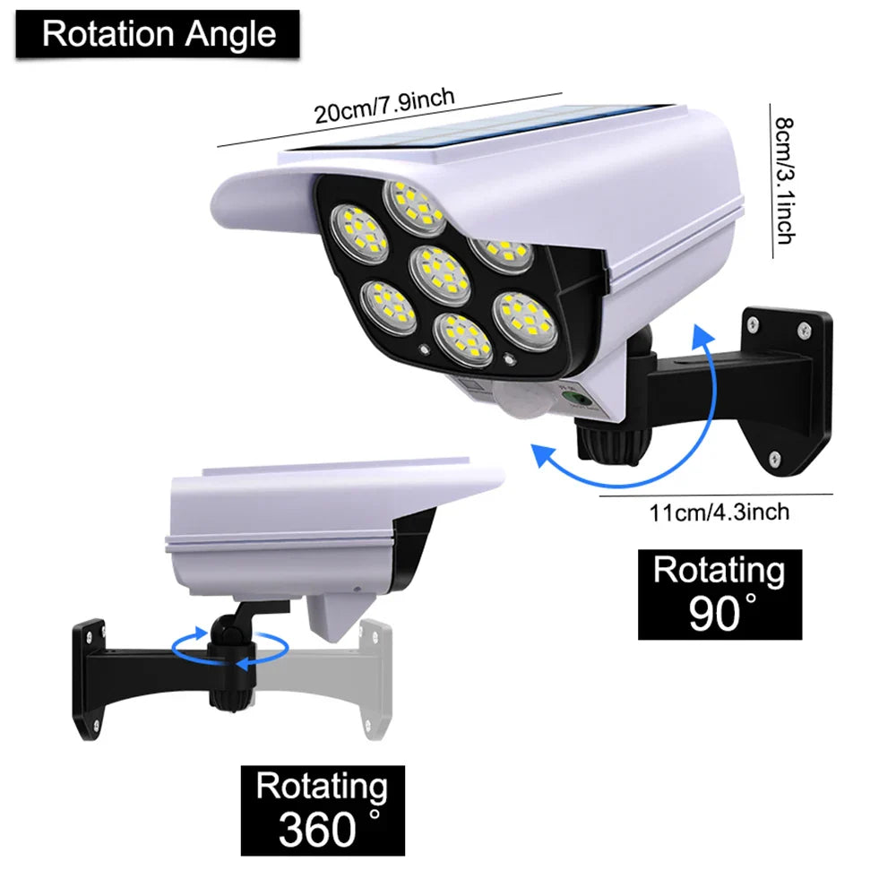 Solar Motion Sensor Camera Floodlight: Wireless Remote Security Light  ourlum.com   