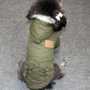 Winter Dog Jacket: Stylish Hoodie Coat for Small Medium Pets  ourlum.com   