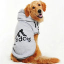 Winter Dog Adidog Sport Hoodies: Stylish Warm Clothing for Pets  ourlum GRAY S(1-2KG dogs) 