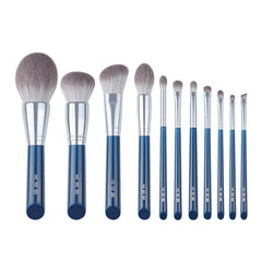 MyDestiny Azure Blue Makeup Brush Set: Luxurious Fiber Blend & Premium Tools