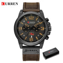 CURREN Chronograph Military Sport Watch: Stylish Waterproof Timepiece  ourlum.com black yellow-box CHINA 