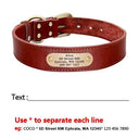 Personalized Leather Dog Collar Set with Free Engraving  ourlum.com   