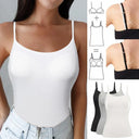 Adjustable Cotton Cami with Shelf Bra Women's Tank Top