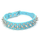 Adjustable Punk Rivet Spiked Leather Pet Collar Stylish Accessory