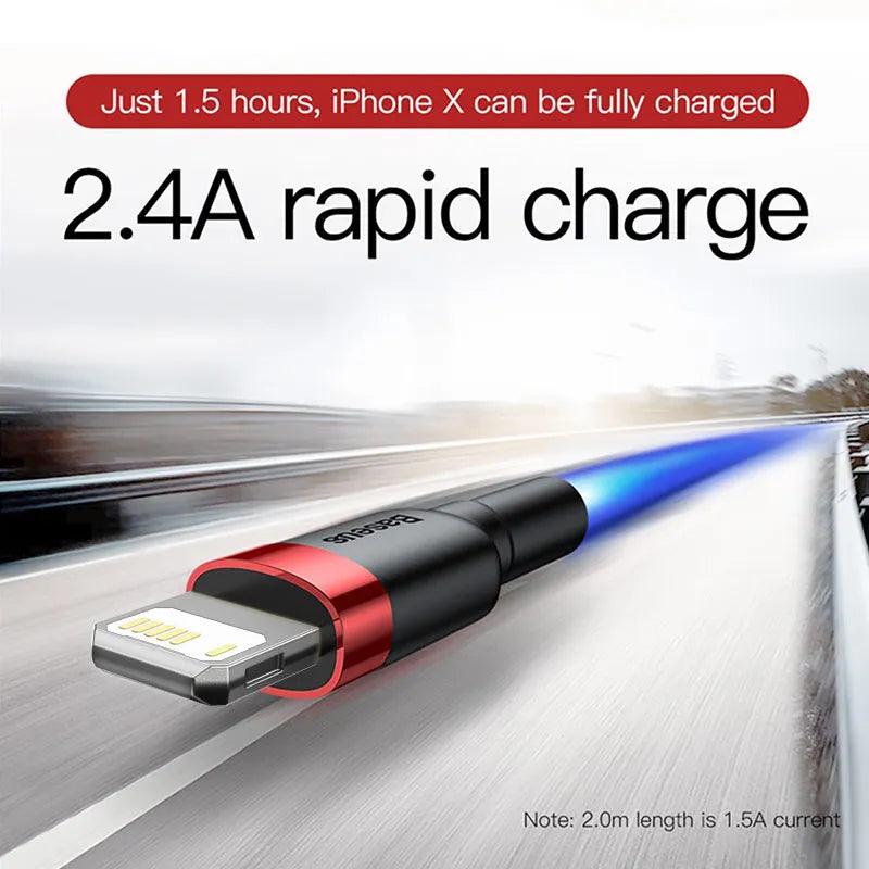 Baseus iPhone14 Pro Max Charging Cable with 2.4A Rapid Charge Speed  ourlum.com   