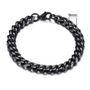 Chunky Stainless Steel Curb Chain Bracelet Men's Jewelry