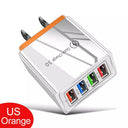 Multi-Device USB Charger with Quick Charge 3.0 for iPhone, Samsung, , Tablets - Fast Charging Solution  ourlum.com US Orange  